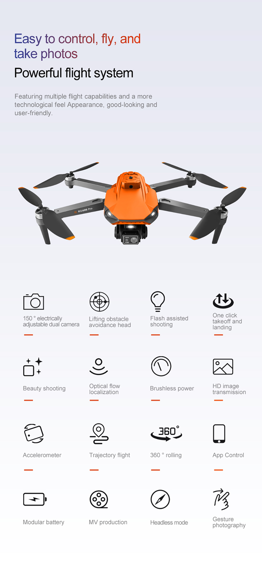 PJC-RG608-PRO-WiFi-FPV-mit-HD-Dualkamera-150deg-einstellbarer-360deg-Hindernisvermeidung-optischem-F-2009554-5